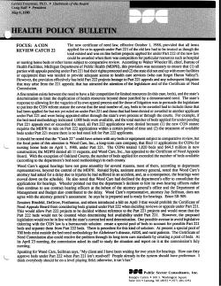 Health Policy Bulletin-May 4, 1990