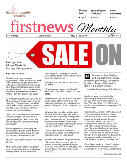 May 1-31 - First Community Church