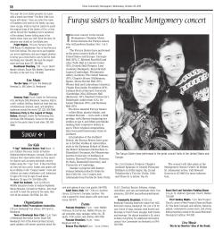 Furaya sisters to headline Montgomery concert
