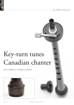 Key-turn tunes Canadian chanter