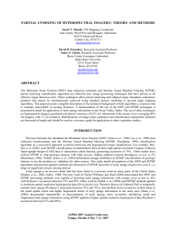 partial unmixing of hyperspectral imagery: theory and