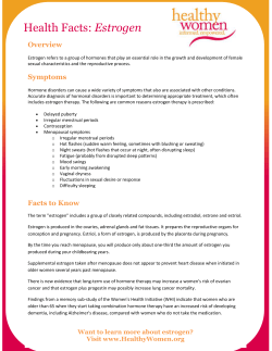 Health Facts: Estrogen
