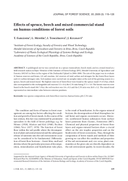 Effects of spruce, beech and mixed commercial stand on humus
