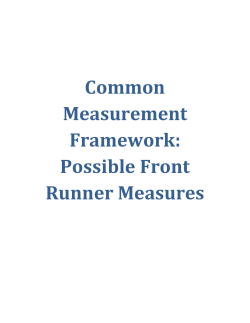 CMF Possible Key Measures