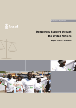 Democracy Support through the United Nations