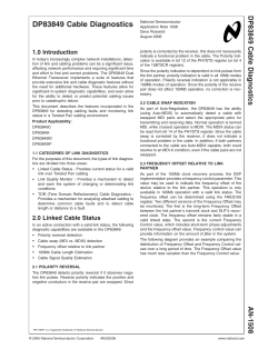 Application Note 1508 DP83849 Cable Diagnostics