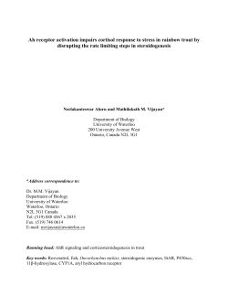 Ah receptor activation impairs cortisol response to stress in rainbow