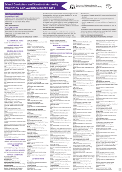 School Curriculum and Standards Authority EXHIBITION