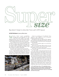 Big doesn`t begin to describe Tony Lash`s MTH layout