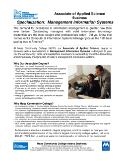 Specialization: Management Information Systems