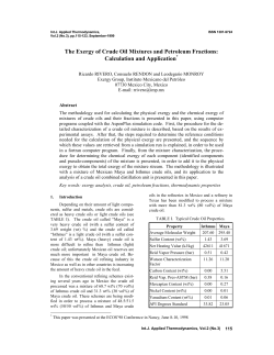The Exergy of Crude Oil Mixtures and Petroleum Fractions