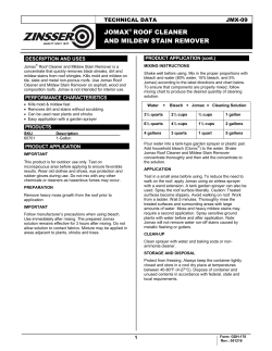 jomax&reg; roof cleaner and mildew stain remover - Rust