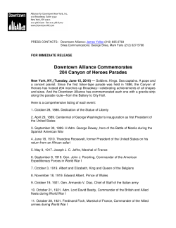 Downtown Alliance Commemorates 204 Canyon of Heroes Parades