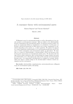 A consumer theory with environmental assets