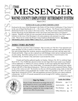 March 2012 - Wayne County Employees Retirement System