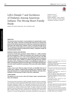 Life`s Simple 7 and Incidence of Diabetes Among
