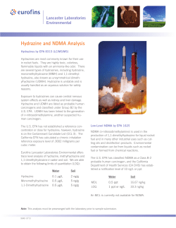 Hydrazine NDMA Analysis