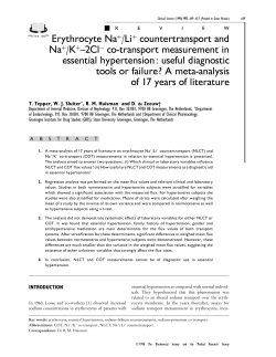 Erythrocyte Na+/Li+ countertransport and Na+/K+