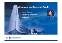 Millennium in a Facebook World