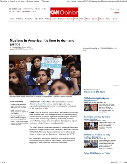 Muslims in America, it`s time to demand justice - CNN