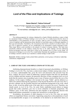 Lord of the Flies and Implications of Tutelage