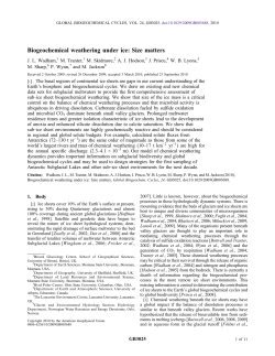 Biogeochemical weathering under ice: Size matters