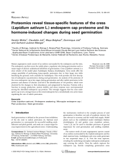 Proteomics reveal tissue-specific features of the cress