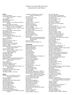 Thanks to our many 50th Anniversary