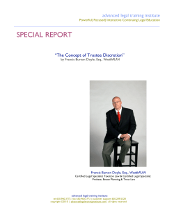 The Concept of Trustee Discretion+
