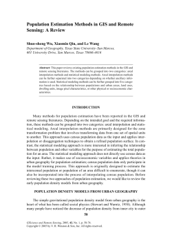Population Estimation Methods in GIS and