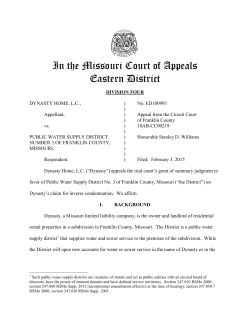 In the Missouri Court of Appeals Eastern District