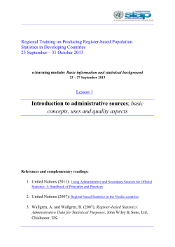 Introduction to administrative sources