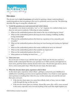 Elevators - Hoffman Institute