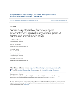 Survivin as potential mediator to support autoreactive cell survival in