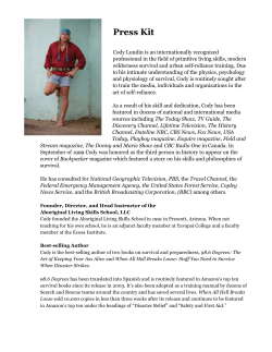 Press Kit - Aboriginal Living Skills School