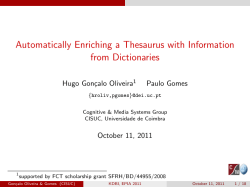 Automatically Enriching a Thesaurus with Information from