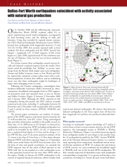 Dallas-Fort Worth earthquakes coincident with activity associated