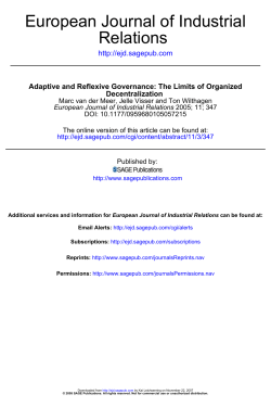 Relations European Journal of Industrial