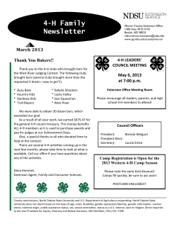 4-H Family Newsletter