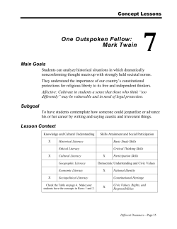 One Outspoken Fellow: Mark Twain 7