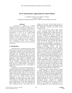 Novel Anti-forensics Approaches for Smart Phones