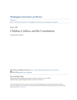 Children, Curfews, and the Constitution