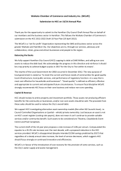 Hamilton City Council`s Draft 2013/14 Annual Plan