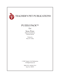 Jane Eyre - Puzzle Pack - Sampler PDF