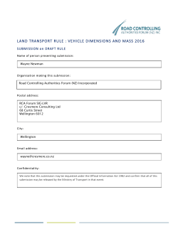 land transport rule : vehicle dimensions and mass 2016