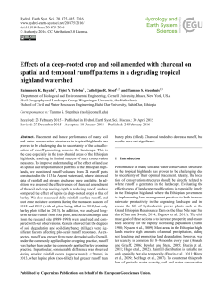 Effects of a deep-rooted crop and soil amended with charcoal on