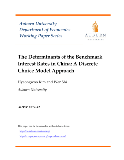 The Determinants of the Benchmark Interest Rates in China: A