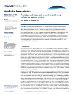 Vegetation controls on surface heat flux partitioning, and land