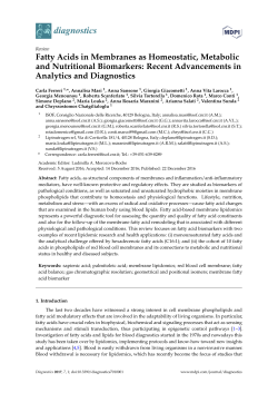 Fatty Acids in Membranes as Homeostatic, Metabolic and Nutritional