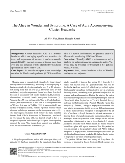 A Case of Aura Accompanying Cluster Headache
